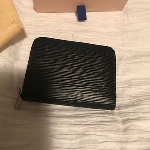 Louis Vuitton Black Epi Zippy Coin Purse